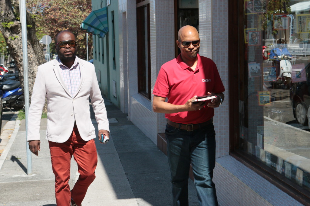 Derrick Greene (left) and Tourism Minister Shawn Crockwell