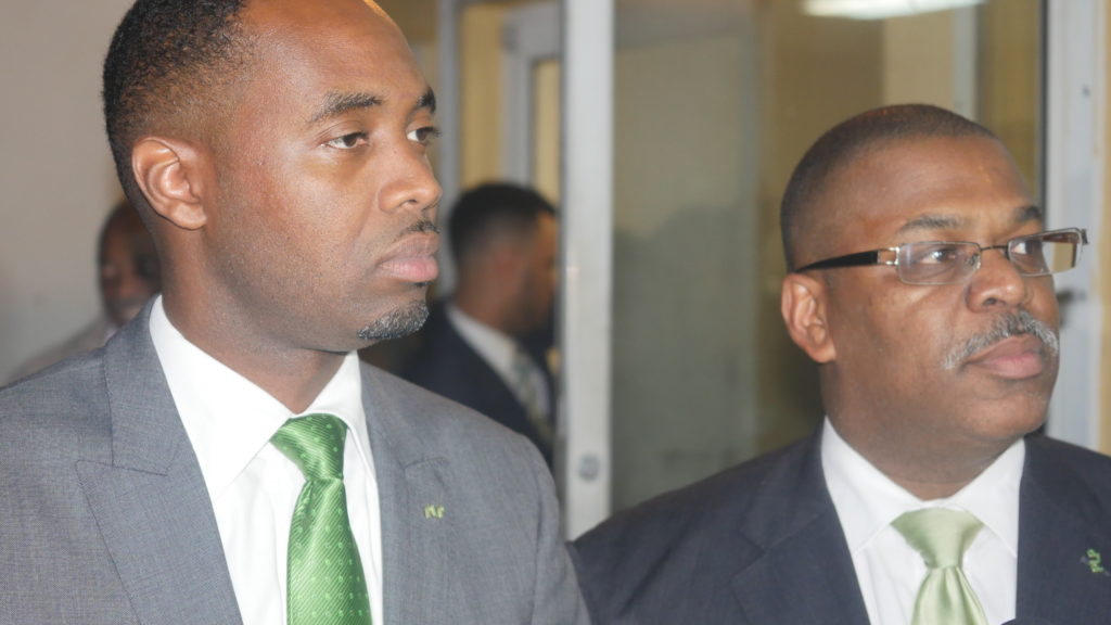 Opposition Leader David Burt and Deputy Leader Walter Roban